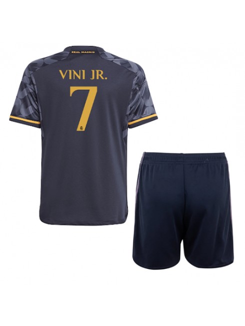 Real Madrid Vinicius Junior #7 Replika Borta Kläder Barn 2023-24 Kortärmad (+ byxor)
